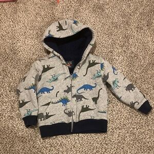The Children's Place Gray Dinosaur Hoodie